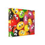 Cute Jelly Bean Smileys Gallery Wrap Canvas
