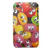 Cute Jelly Bean Smileys iPhone 3 Case