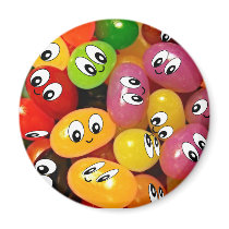 Cute Jelly Bean Smileys Fridge Magnets
