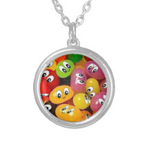 Cute Jelly Bean Smileys Personalized Necklace