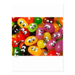 Cute Jelly Bean Smileys Post Card