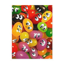 Cute Jelly Bean Smileys Post Card