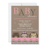 Cute Jungle Animals Baby Shower Invite invitations