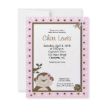 Cute Jungle Monkey Baby Shower Invitation