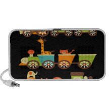 Cute Jungle Safari Animals Train Gifts Kids Baby Travelling Speaker