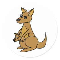 Cute Kangaroo and Joey