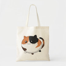 Cute Kawaii Calico kitty cat Canvas Bag