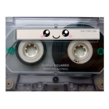 Cute Kawaii Cassette Tape Postcard