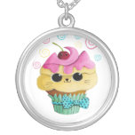 Cute Kawaii Cat Cupcake necklaces
