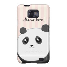 Cute Kawaii chubby panda bear Samsung Galaxy S Covers