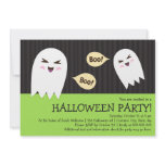 Cute kawaii ghosts Halloween party invitation