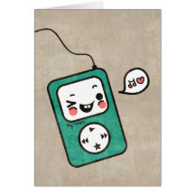 Cute Kawaii Grunge Cartoon MP3 player Card
