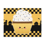 Cute Kawaii Halloween cupcake Postcard