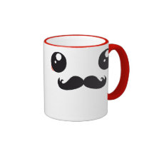Cute Kawaii Moustache Mugs