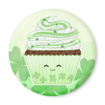 Cute kawaii St Patricks day cupcake magnets