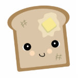cute kawaii toast photo sculptures