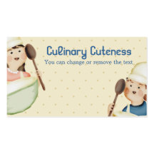 cute kids chef hat mixing bowl cooking class bu... business card templates