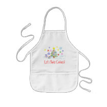 Cute Kids Christmas Apron for Cookie Baking