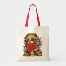 Cute Kids Valentine Puppy Bag