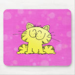 Cute Kitten Pink Room mousepads