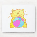 Cute Kitten Play Beach Ball mousepads