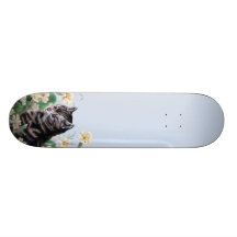 Cute kitten - vintage cat art skateboard decks