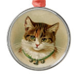 Cute kitten with bells on necklace - for cat lover ornaments