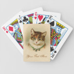 Cute kitten with bells on necklace - for cat lover playing cards