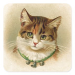 Cute kitten with bells on necklace - for cat lover stickers