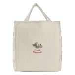 Cute Kitten with Christmas Lights Tote Bag embroidered bags