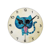 Cute Kitty Cat and Pig wall clocks