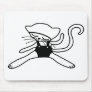 cute kitty doll black mouse mat