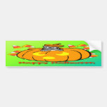 Cute Kitty Halloween Pumpkin Bumper Sticker
