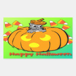 Cute Kitty Halloween Pumpkin Sticker