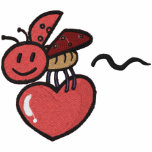 Cute Lady Love Bug Pocket embroidered shirts