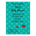 Cute ladybug baby shower invitations