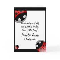 Cute Ladybug Birthday Invitation Template