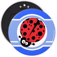 Cute Ladybug; Blue Pin