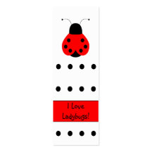 Cute Ladybug Bookmark Business Card