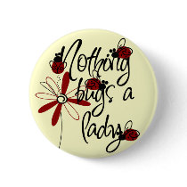 Cute Ladybug Pinback Buttons