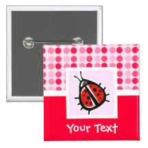 Cute Ladybug Buttons