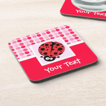 Cute Ladybug Drink Coaster
