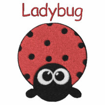 Cute Ladybug Embroidery Pattern Embroidered Polo Shirt