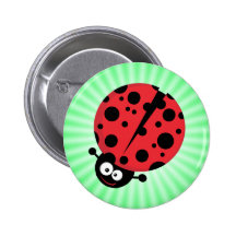 Cute Ladybug; Green Pin