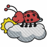 Cute Ladybug in Sky embroidered shirts