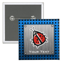 Cute Ladybug; Metal-look Pin