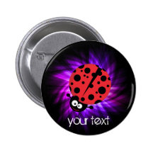 Cute Ladybug; Purple Pins