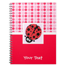 Cute Ladybug Spiral Note Books