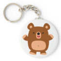 Cute Laughing Cartoon Bear  keychain