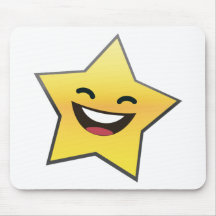 Cute Laughing Smiling Star Power Mouse Pads
